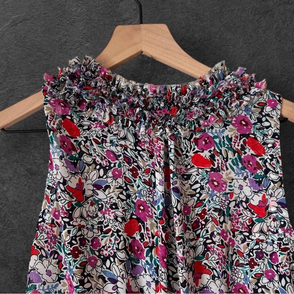 CAbi Liberty Floral Ruffle Sleeveless Tank Top #355 Size M - Picture 7 of 7